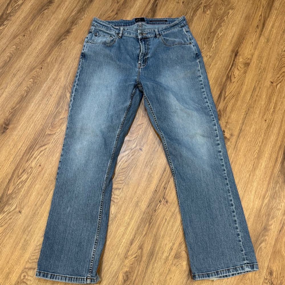 Jack of Spades High Roller Stretch Mens Jeans 38x32 Blue Straight Leg